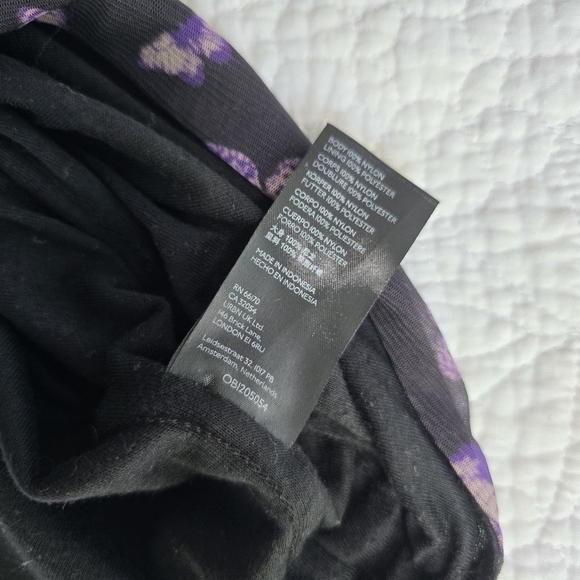 Urban Outfitters Purple Butterfly Mesh Side Cinch Drawstring Ruched Tank Top - Picture 5 of 8